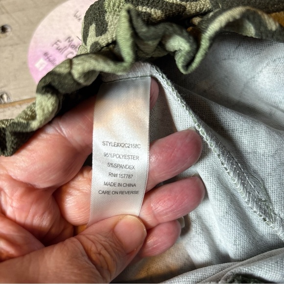 Full Circle Trends Green Camo Pull On Shorts Womens Size 2X New - Picture 16 of 16